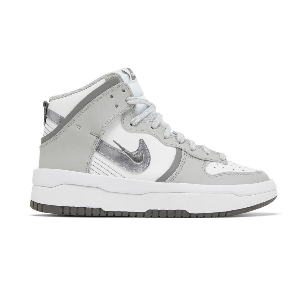 Nike Gray and White High-Top Sneakers Women’s  Dunk High Up 'Light Smoke Grey'